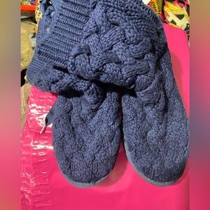 UGG Dark Blue Knit Boots